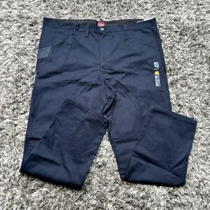 Wrangler Workwear Men's Cargo Pants Blue Size 44x32 7 Pocket Relaxed Fit NWT